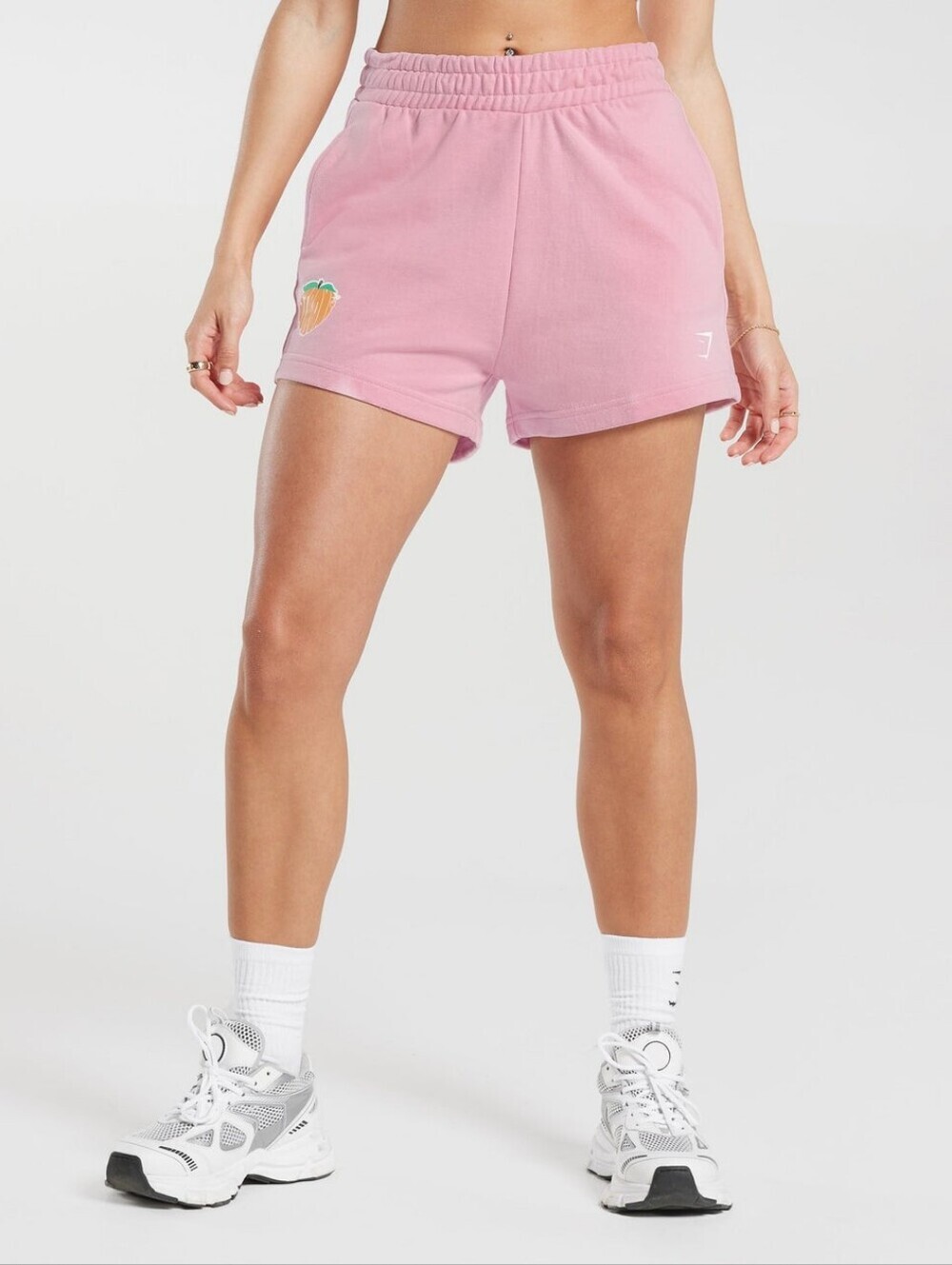 Gymshark Strong Peach Graphic Shorts Pink Size Small